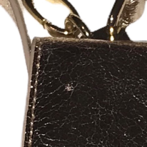 Steve Madden Gold Rose Gold Top Handle Front Clasp Partial Mini Crossbody - Picture 12 of 12